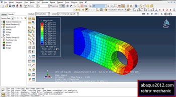 آموزش شبیه سازی فشار روی نیمه استوانه ای پایین اتصال یکسر گیردار در نرم افزار اباکوس